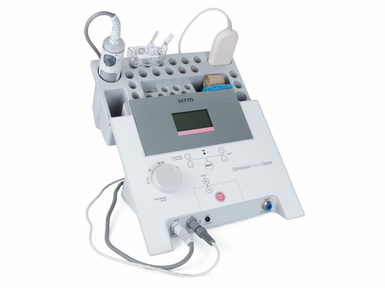 Stimulus Face Clean HTM ─ Aparelho de Alta Frequência, Vacuoterapia, Peeling Ultrassônico e Corrente de Baixa Frequência